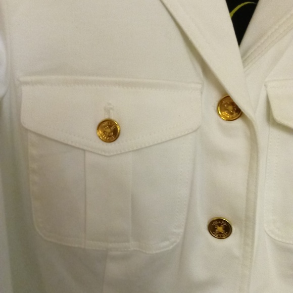 Chaps Jackets & Coats Chaps White Military Blazer Size Medium